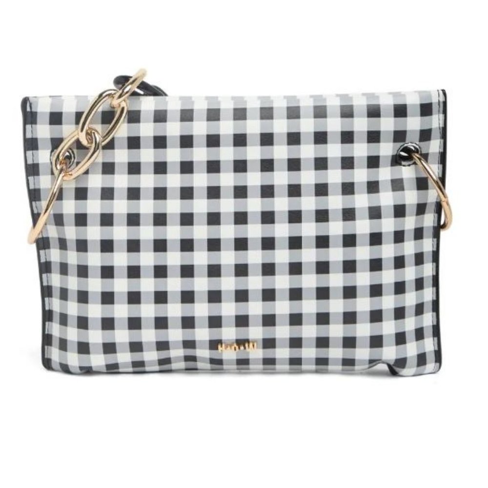 House of Want Black Gingham Chill Clutch Purse